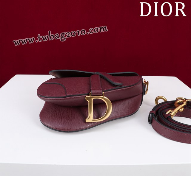 Dior专柜新款迪奥高仿原单长肩带大小号牛皮马鞍包手拎斜挎包 djfk1814
